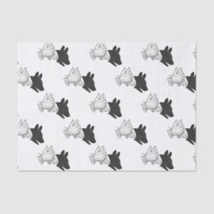 Silhouette Hund Seidenpapier