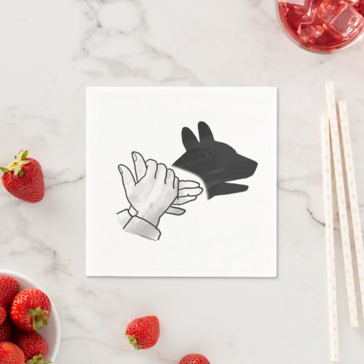 Silhouette Hund Serviette (Beispiel)