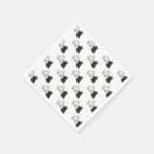 Silhouette Hund Serviette (Ecke)