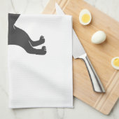 Silhouette Hund stehend - Farbe auswählen Geschirrtuch (Viertel Falte)