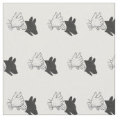 Silhouette Hund Stoff (Nahaufnahme)