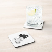 Silhouette Hund Untersetzer (Rechte Seite)