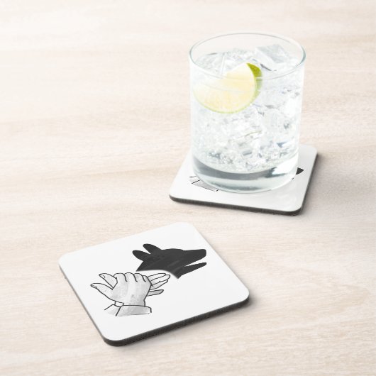 Silhouette Hund Untersetzer (Rechte Seite)