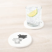 Silhouette Hund Untersetzer (Seite)