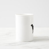 Silhouette-Hunde mit geschliffener Liebe Porzellantasse (Vorderseite)