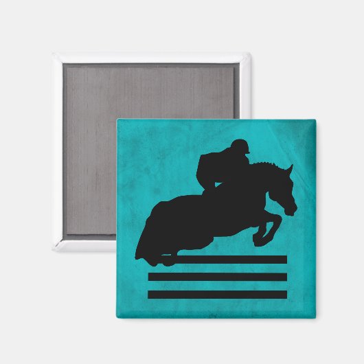 Silhouette "Hunter Jumper" anzeigen Magnet (Vorderseite/Rückseite)