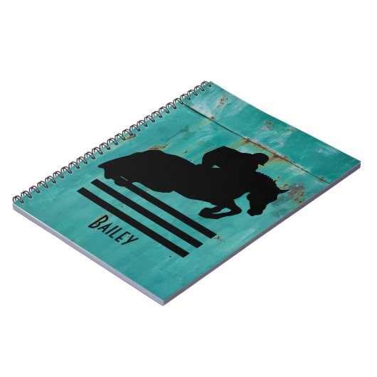 Silhouette "Hunter Jumper" anzeigen Notizblock (Linke Seite)