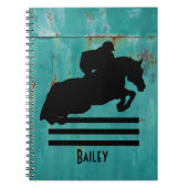 Silhouette "Hunter Jumper" anzeigen Notizblock (Vorderseite)