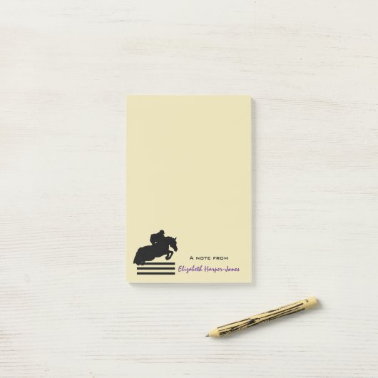 Silhouette "Hunter Jumper" anzeigen Post-it Klebezettel (Auf Schreibtisch)