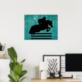 Silhouette "Hunter Jumper" anzeigen Poster (Heimbüro)