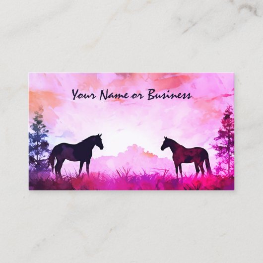 Silhouette im Wasserbereich Visitenkarte (Vorderseite)