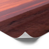 Silhouette image of acacia tree at sunrise poster (Ecke)