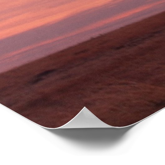 Silhouette image of acacia tree at sunrise poster (Ecke)