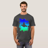 Silhouette in Aktion - Wasser rausholen T-Shirt (Vorne ganz)