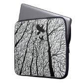 Silhouette in den Winterbäumen Laptopschutzhülle (Vorderseite Links)