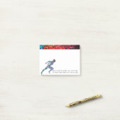 Silhouette in Motion Contemporary Urban Post-it Klebezettel (Auf Schreibtisch)