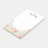 Silhouette-Individuelle Name für Retro-Blume Post-it Klebezettel (angewinkelt)