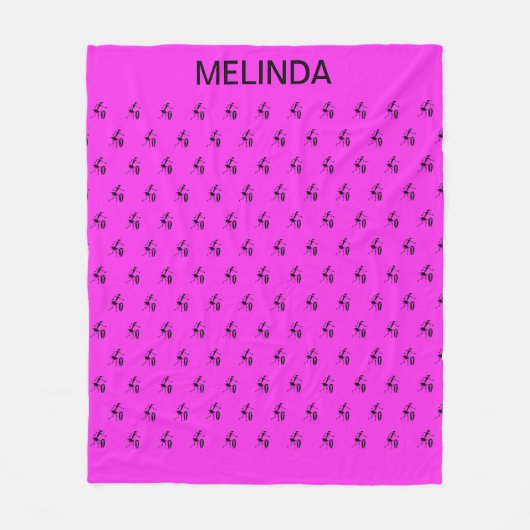 Silhouette Inspiration Tänzer Muster Lila Fleecedecke (Vorderseite)