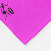 Silhouette Inspiration Tänzer Muster Lila Fleecedecke (Ecke)