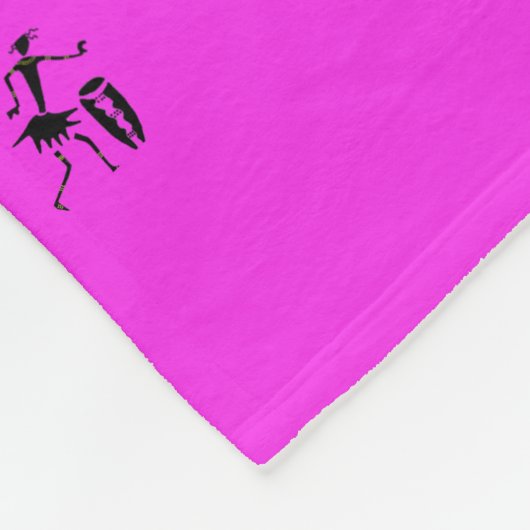 Silhouette Inspiration Tänzer Muster Lila Fleecedecke (Ecke)