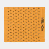 Silhouette Inspirational Dancer-Muster Fleecedecke (Vorderseite (Horizontal))