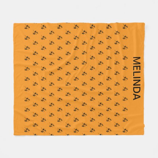 Silhouette Inspirational Dancer-Muster Fleecedecke (Vorderseite (Horizontal))