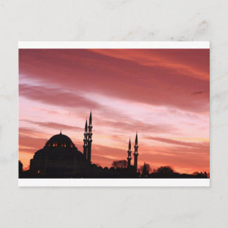 Silhouette Istanbul-Moschee Postkarte
