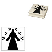 Silhouette Jesus mit Tauben Gummistempel (Stempel)