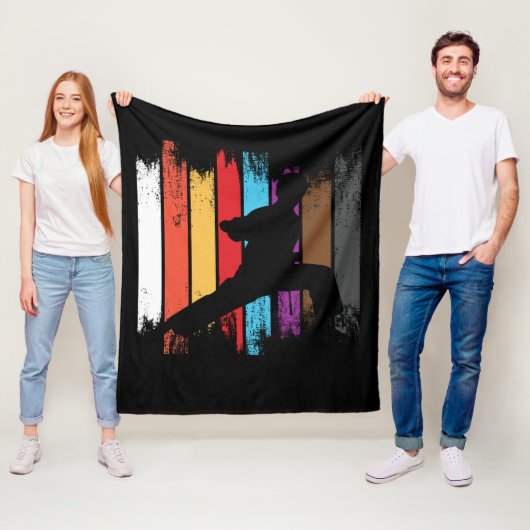 Silhouette Karate Belt Colors Fleecedecke (Beispiel)