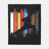 Silhouette Karate Belt Colors Fleecedecke (Vorderseite)
