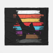 Silhouette Karate Belt Colors Fleecedecke (Vorderseite (Horizontal))