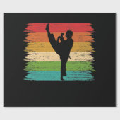 Silhouette Karate Belt Colors Geschenkpapier (Flach)