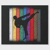 Silhouette Karate Belt Colors Geschenkpapier (Flach)