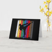 Silhouette Karate Belt Colors Karte (Gelbe Blume)