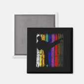 Silhouette Karate Belt Colors Magnet (Vorderseite/Rückseite)