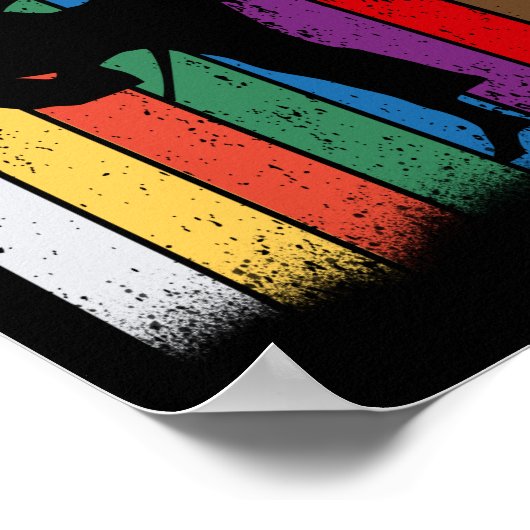 Silhouette Karate Belt Colors Poster (Ecke)