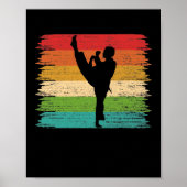 Silhouette Karate Belt Colors Poster (Vorne)