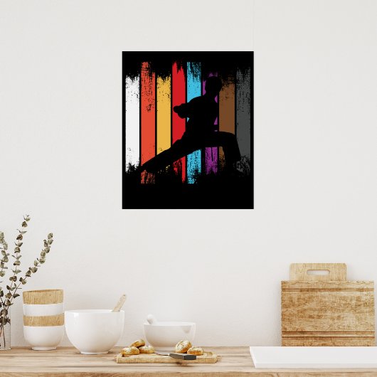 Silhouette Karate Belt Colors Poster (Küche)