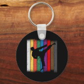 Silhouette Karate Belt Colors Schlüsselanhänger (Vorderseite)