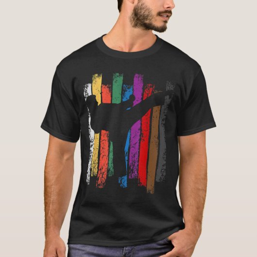 Silhouette Karate Belt Colors T-Shirt (Vorderseite)