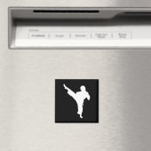 Silhouette Karate Fighter Shotokan Kampfkunst Ta Magnet (In Situ (Geschirrspüler))