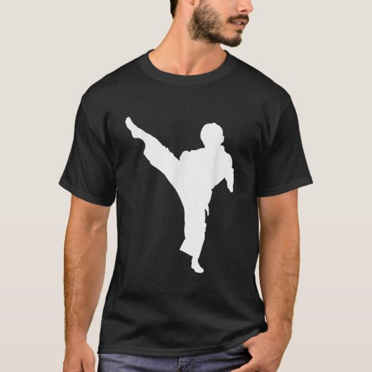 Silhouette Karate Fighter Shotokan Kampfkunst Ta T-Shirt (Vorderseite)