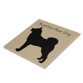 Silhouette Karelian Bear Dog Fliese (Seite)