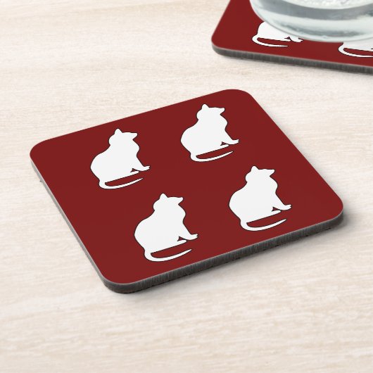 Silhouette Katzen Getränkeuntersetzer (Linke Seite)