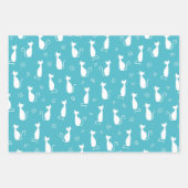 Silhouette Katzen Pastellfarben Jeder Anlass Geschenkpapier Set (Vorderseite)