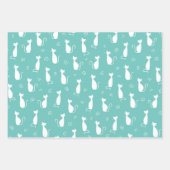 Silhouette Katzen Pastellfarben Jeder Anlass Geschenkpapier Set (Vorderseite 3)