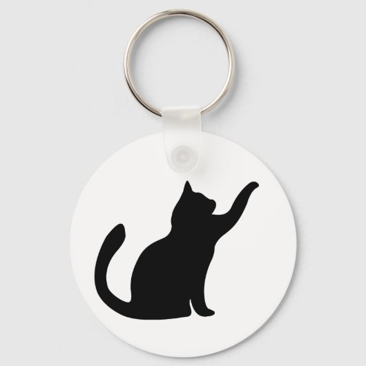 Silhouette-Katzen Schlüsselanhänger (Vorderseite)