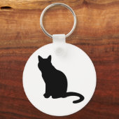 Silhouette-Katzen Schlüsselanhänger (Rückseite)