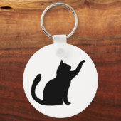 Silhouette-Katzen Schlüsselanhänger (Vorderseite)