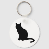 Silhouette-Katzen Schlüsselanhänger (Rückseite)